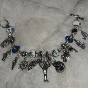 Beach Ocean Charm Bracelet fits 7-8 New